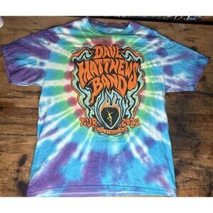 Dave Matthew’s Band 2022 Tour Tye Die Shirt Men’s Lrg Madison Square Garden DMB